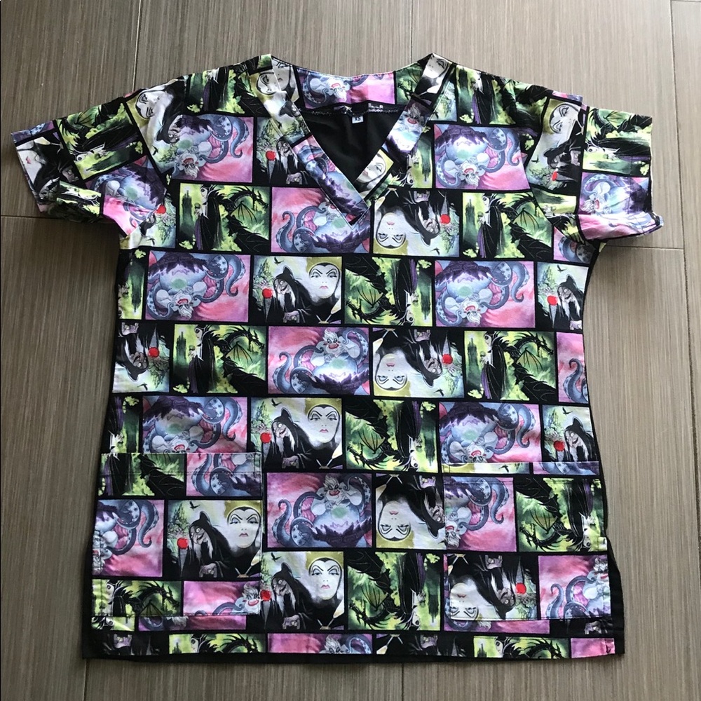 Disney villains scrub top